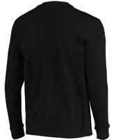 Men's Black Arizona Cardinals Maverick Thermal Henley Long Sleeve T-shirt
