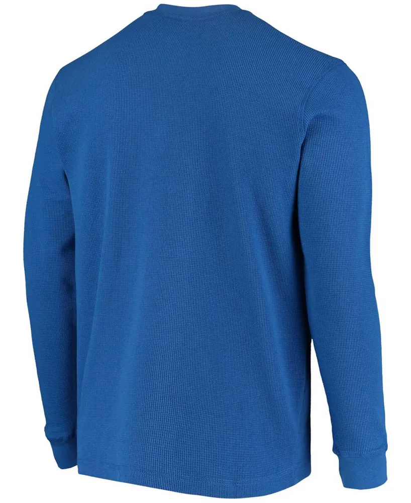 Men's Royal Indianapolis Colts Maverick Thermal Henley Long Sleeve T-shirt