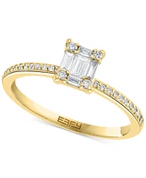 Effy Diamond Baguette Cluster Bridal Set (3/8 ct. t.w.) 14k White or Yellow Gold