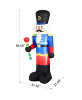 Glitzhome Lighted Inflatable Nutcracker Decor