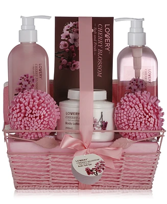 Lovery Home Spa Body Care Gift Set in Cherry Blossom, 7 Piece