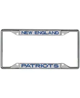Multi New England Patriots Metal Frame Acrylic Inlaid Mirror License Plate Frame