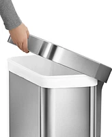 simplehuman Brushed Stainless Steel 45L Step Trash Can