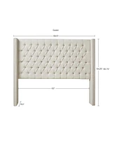 Madison Park Amelia Fabric Tufted Queen Headboard