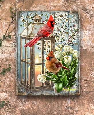 Designocracy House Birds Wooden Wall Freestanding Decor, 8" x 6"