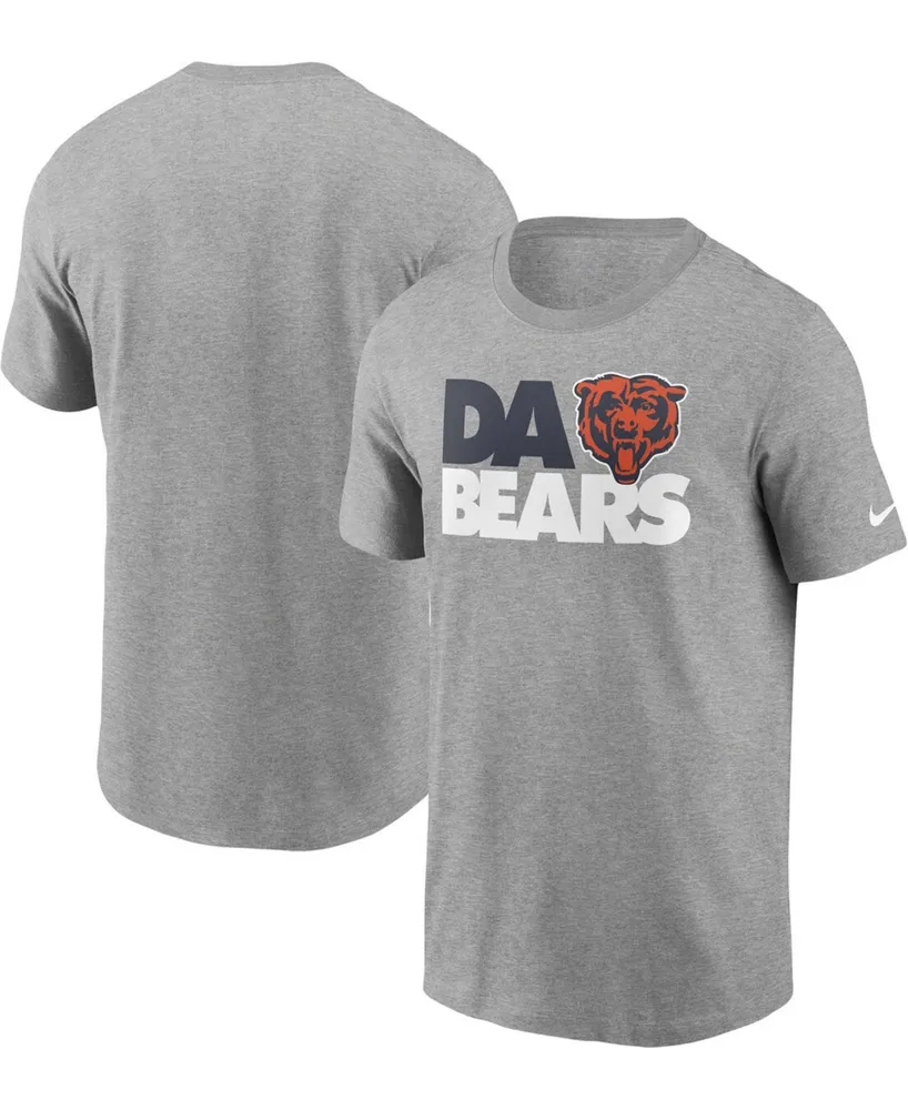 Nike Men's Heathered Gray Chicago Bears Hometown Collection Da Bears T-Shirt