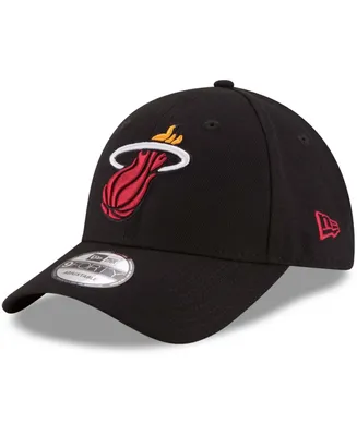 Men's New Era Black Miami Heat Official Team Color 9FORTY Adjustable Hat