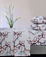 Tribeca Living Emilia Tree Flannel Extra Deep Pocket Piece Sheet Set