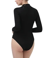 Women's Turtleneck Long Sleeve Bodysuit Top