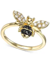 Le Vian Nude Diamond (1/5 ct. t.w.) & Blackberry (1/10 Bee Ring 14k Gold