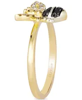 Le Vian Nude Diamond (1/5 ct. t.w.) & Blackberry (1/10 Bee Ring 14k Gold