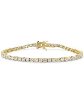Lab-Created Moissanite Tennis Bracelet (5-1/10 ct. t.w.) in 18k Gold-Plated Sterling Silver