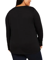 Motherhood Maternity Plus Size Crewneck Nursing T-Shirt