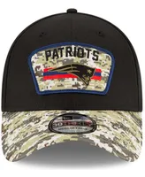 Men's Black-Camouflage New England Patriots 2021 Salute To Service 39THIRTY Flex Hat - Black