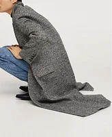 Mango Women's Buttoned Wool Coat