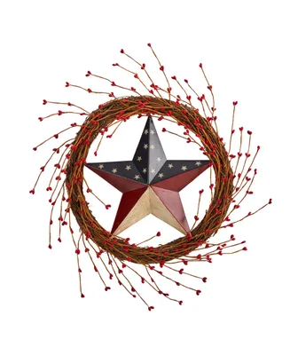 20" Americana Patriotic Star Wreath