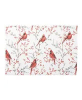 Cardinal with Berries Placemat Set, 4 Piece