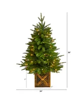 Finland Fir Artificial Christmas Tree, 3'