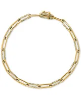 Effy Diamond Paperclip Link Bracelet (7/8 ct. t.w.) in 14k Gold