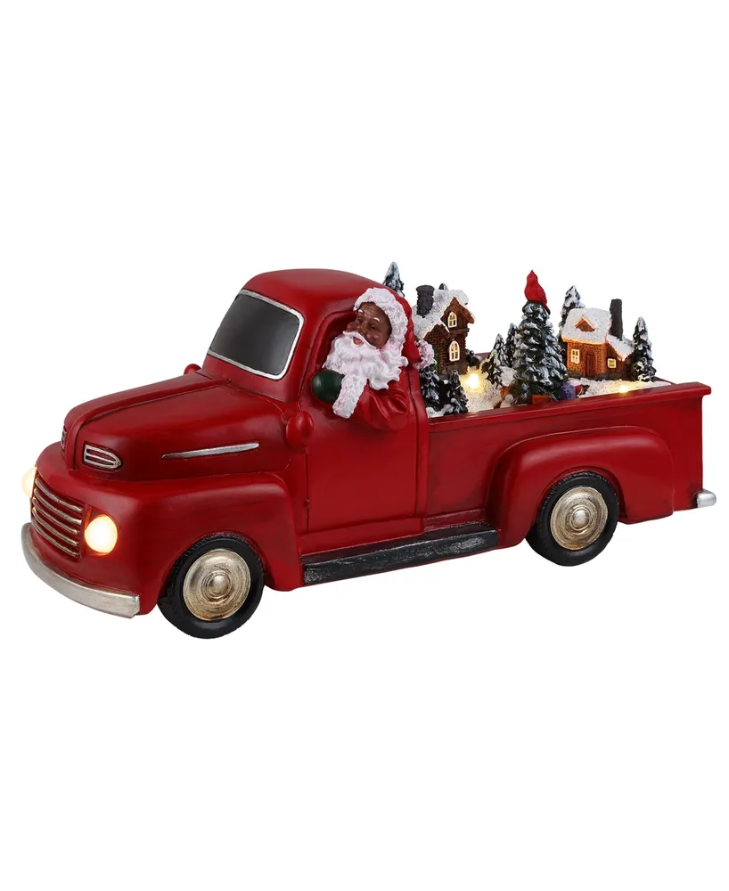 Mr. Christmas Animated Black Santa Nostalgic Truck, 10.5"