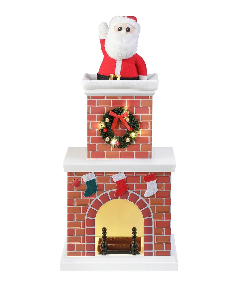 Mr. Christmas Animated Santa in Chimney, 18"