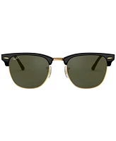 Ray-Ban Unisex Low Bridge Fit Sunglasses, RB3016F Clubmaster Classic 55