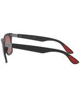 Ray-Ban Scuderia Ferrari Collection 52 Men's Polarized Low Bridge Fit Sunglasses