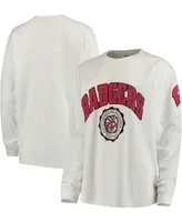 Women's White Wisconsin Badgers Edith Long Sleeve T-shirt