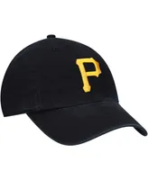 Big Boys and Girls Black Pittsburgh Pirates Team Logo Clean Up Adjustable Hat