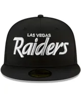 Men's Black Las Vegas Raiders Logo Omaha 59Fifty Fitted Hat