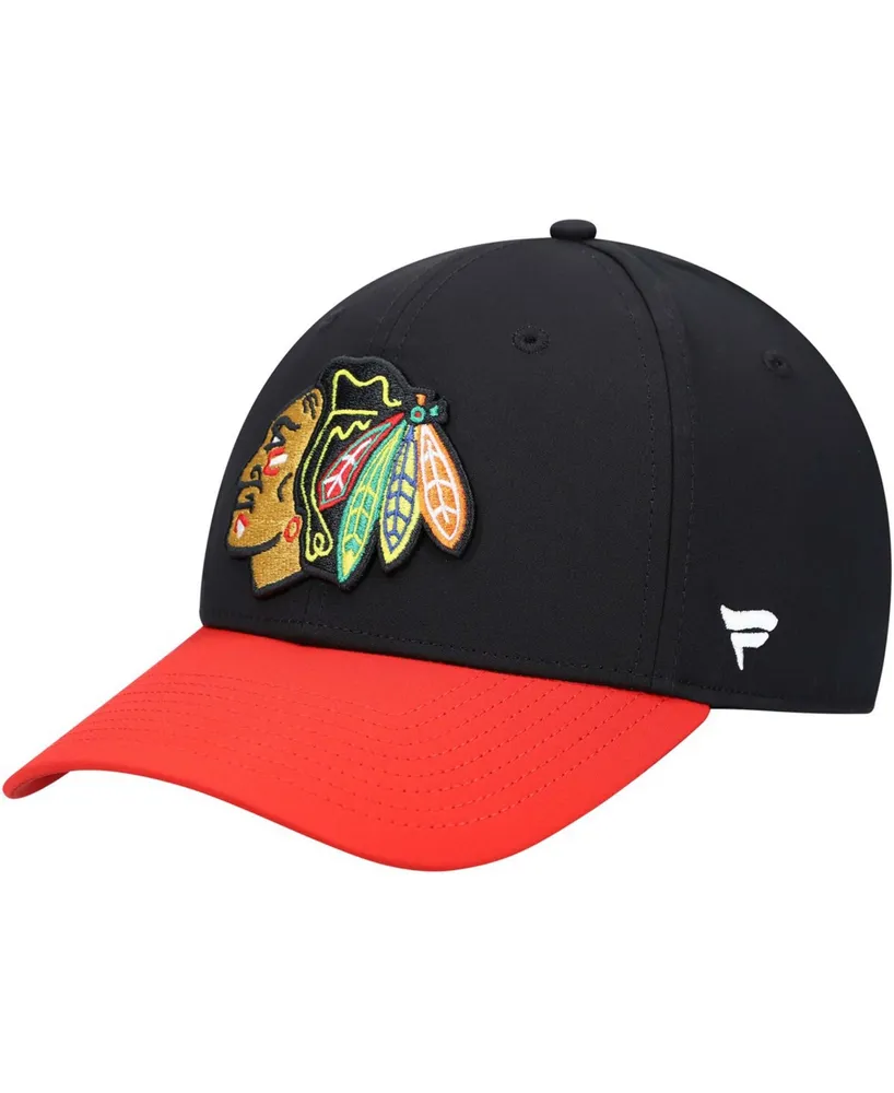 Men's Black Chicago Blackhawks Core Primary Logo Flex Hat