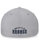 Men's Gray Seattle Kraken Secondary Logo Flex Hat