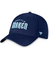 Men's Deep Sea Navy Blue Seattle Kraken Wordmark Flex Hat