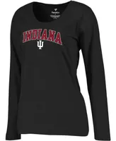 Women's Black Indiana Hoosiers Campus Long Sleeve T-shirt