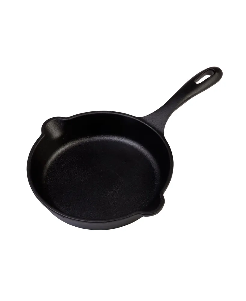 Victoria Seasoned 12 Cast Iron Skillet with Double Loop Handles Black