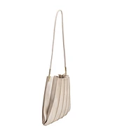 Melie Bianco Carrie Pleated Faux Leather Shoulder Bag