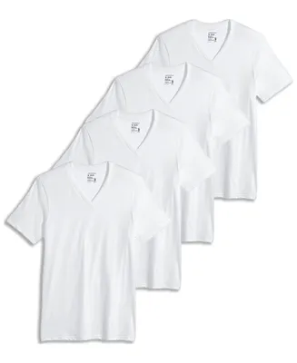 Jockey Men's Tagless 3-Pack V-Neck Undershirts + 1 Bonus Shirt, Created for Macy's