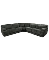 Sebaston -Pc. Fabric Sectional with Power Motion Recliners