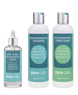 Purecode 3-Pc. Roots Of Health Hair + Scalp Care Set