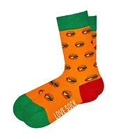 Burger Novelty Cotton Colorful Fun Novelty Crew Socks