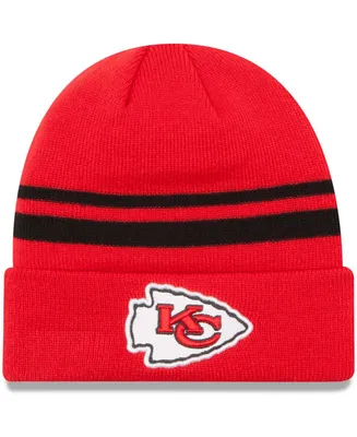New Era Men's Red Kansas City Chiefs Team Logo Cuffed Knit Hat