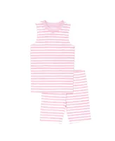 Pajamas for Peace Toddler Boys and Girls Petal Stripe 2-Piece Matching Family Pajama Set