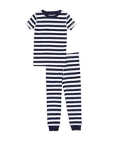 Pajamas for Peace Nautical Stripe Little Boys and Girls 2-Piece Pajama Set