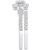 Diamond Halo Bridal Set (1-1/2 ct. t.w.) in 14k White Gold