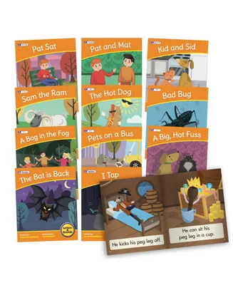 Junior Learning Letters and Sounds Phase-2 Fiction Educational Learning Set 2, 12 Pieces