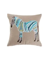 Levtex Mirage Zebra Burlap Decorative Pillow, 20" x 20"