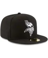 Men's Black Minnesota Vikings B-Dub 59FIFTY Fitted Hat