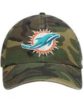 Men's Camo Miami Dolphins Woodland Clean Up Adjustable Hat