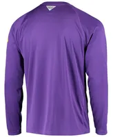 Men's Purple Lsu Tigers Terminal Tackle Omni-Shade Long Sleeve T-shirt