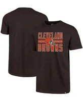 Men's Brown Cleveland Browns Block Stripe Club T-shirt